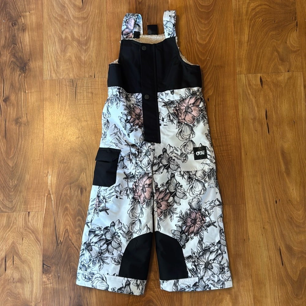 Picture Organic Clothing High End Snow Bib Adjustable Beautiful Peony Print